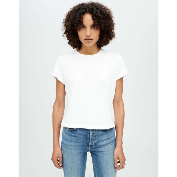 Re/Done Heritage Cotton 1950S Boxy Tee - S - Optic White - Picture 1 of 3